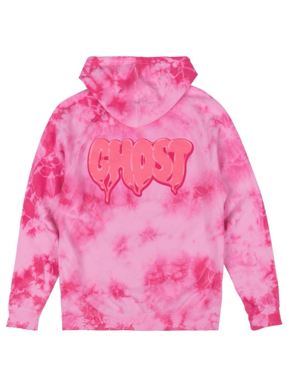 Ghost Lifestyle Limited Edition Bubblicious Hoodie Pink Tie Dye Unisex Medium